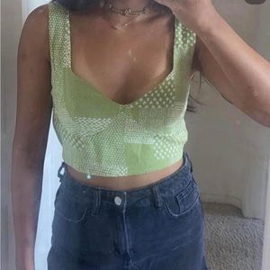 pacsun green patterned tank top